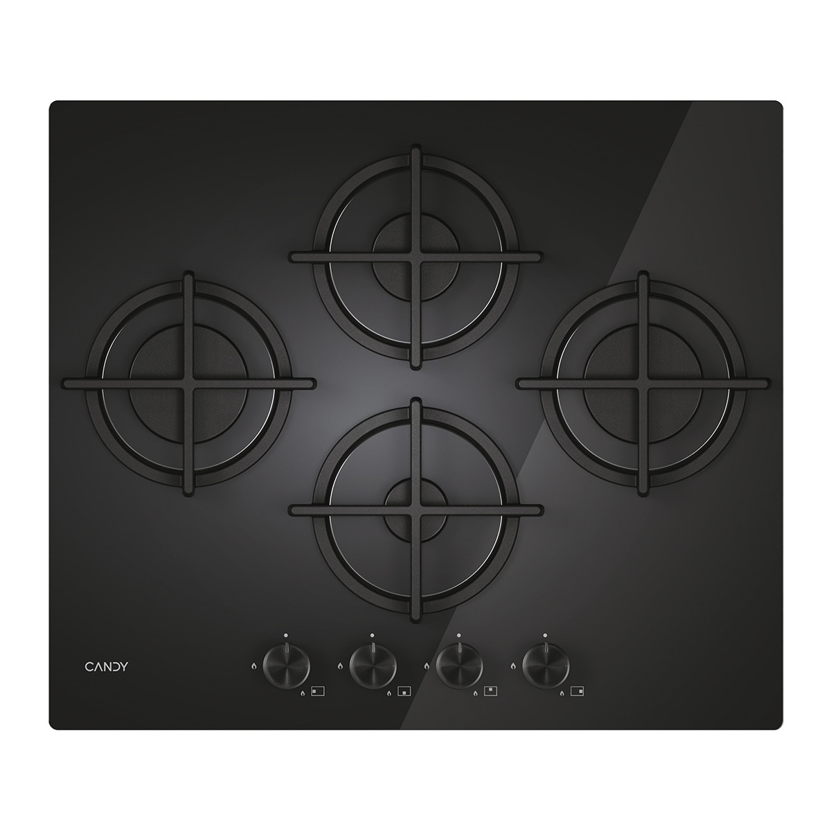 Candy – Placa de gas Candy, 4 quemadores, Negro – CSG6DTB.
