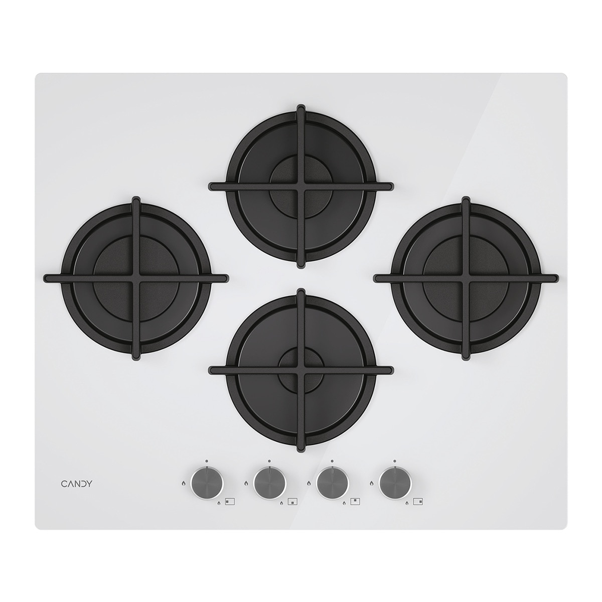 Candy – Placa de gas Candy, 4 quemadores, Blanco – CSG6DTW.
