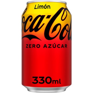 COCA-COLA ZERO refresco de cola sin azúcar sabor limón lata 33 cl