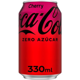 COCA-COLA ZERO refresco de cola sin azúcar Cherry sabor cereza lata 33 cl