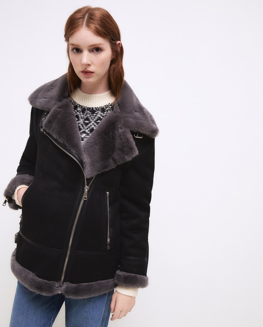 Cazadora de mujer doble faz oversize