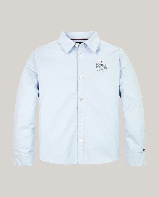 Camisa de bebé niño lisa de manga larga