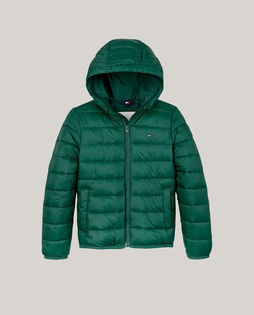Chaqueta plumífera de bebé niño con capucha
