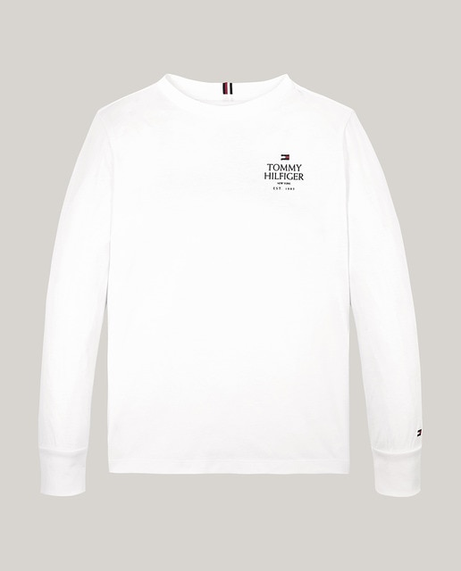 Camiseta de bebé niño de manga larga y cuello redondo