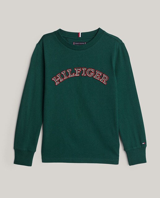 Camiseta de bebé niño de manga larga y cuello redondo