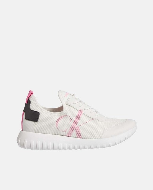 Zapatillas de mujer en blanco bajas con logotipo lateral