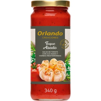 ORLANDO salsa de tomate con ajo asado y hierbas mediterráneas frasco 340 g