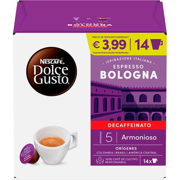 café espresso Bologna descafeinado intensidad 5 Karton 14 Kapseln
