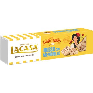 LACASA Santo Turrón de praliné de queso con membrillo tableta 150 g