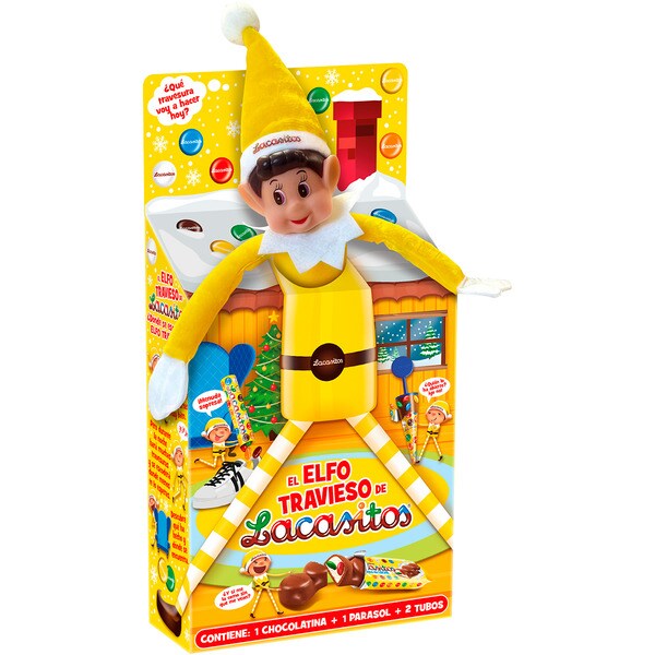 Naughty Elf with 1 candy bar 1 parasol and 2 tubes case 72 g