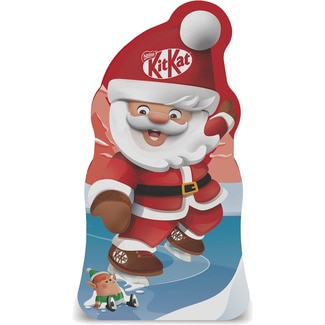 NESTLE KIT KAT Keks-Schokoladenriegel-Mischung in Dose mit verschiedenen Weihnachtsmann-Designs 111 g je nach Verfügbarkeit