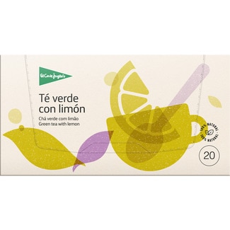 EL CORTE INGLES Grüner Tee mit Zitrone Karton 20 Tütchen