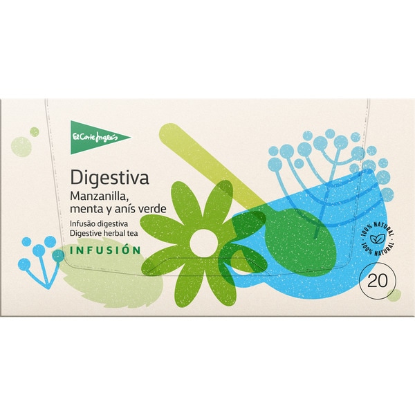 Verdauungstee mit Kamille, Minze und grünem Anis Karton 20 Tütchen