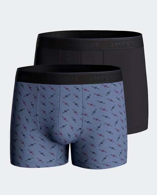 Bipack de bóxer de hombre de algodón y modal.