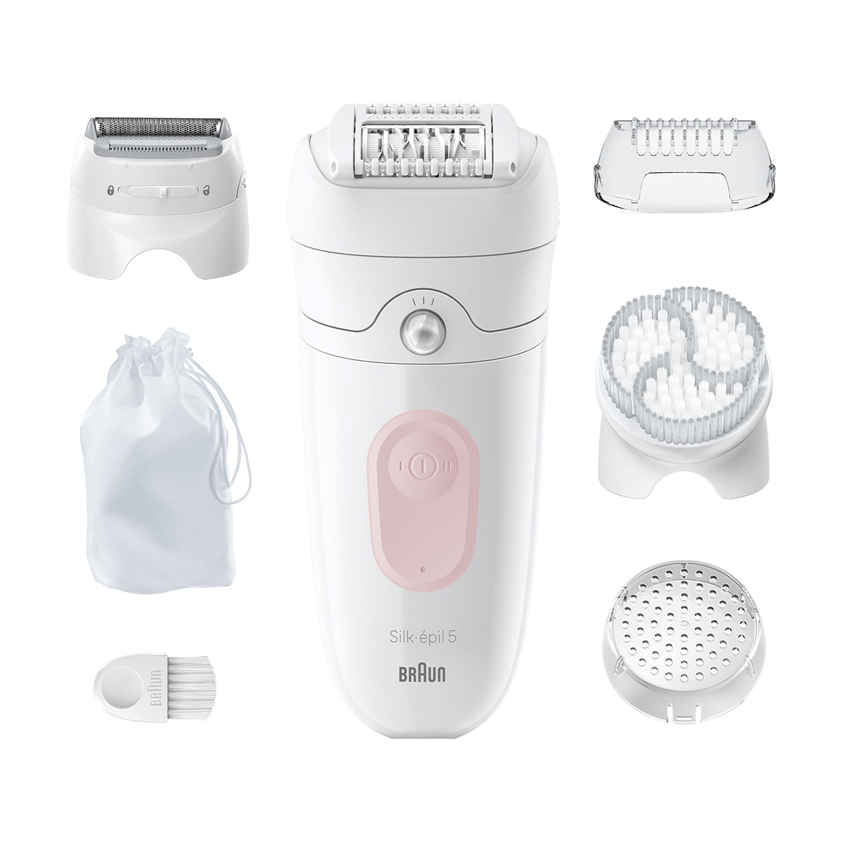 Braun – Depiladora eléctrica Braun Silk-épil 5, inalámbrica, con cabezal de exfoliación, uso en seco y húmedo.
