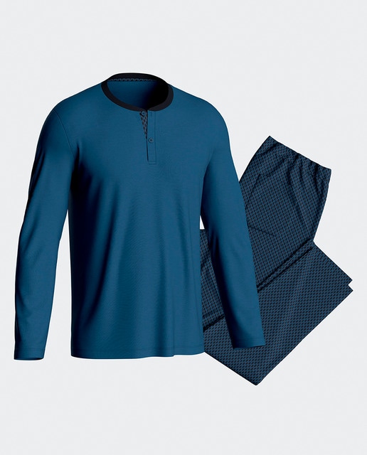 Pijama de hombre de algodón cardado