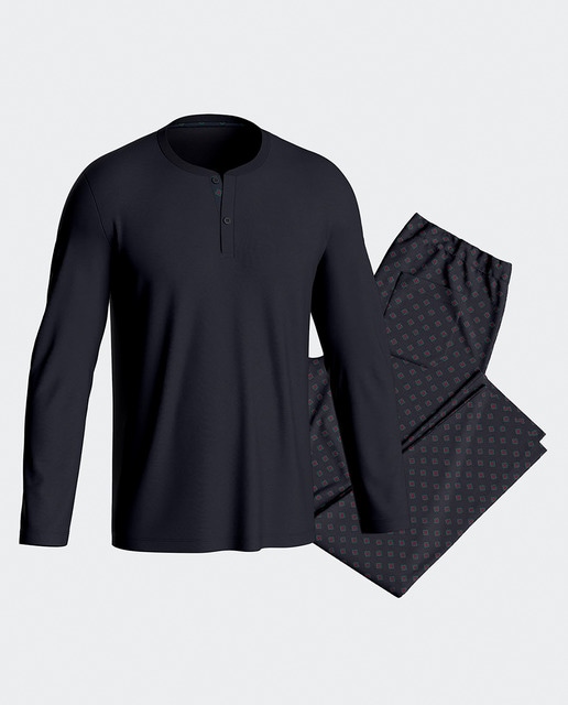Pijama de hombre thermal de algodón y modal