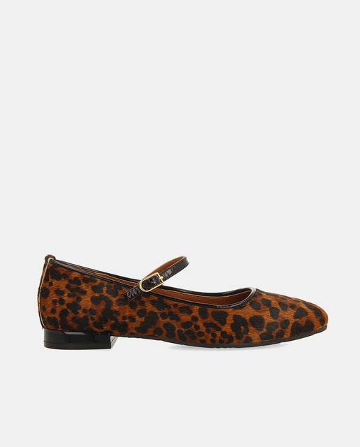 Merceditas mujer piel estampado leopardo