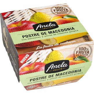 POM'BEL compota de manzana, fresa y plátano 100% fruta sin gluten pack 4 tarrina 100 g