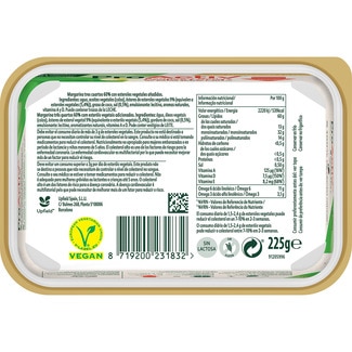 Margarina sabor mantequilla sin aceite de palma tarrina 225 g sin gluten sin lactosa - Proactiv