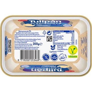 Plantequilla con sal tarrina 200 g - Tulipan