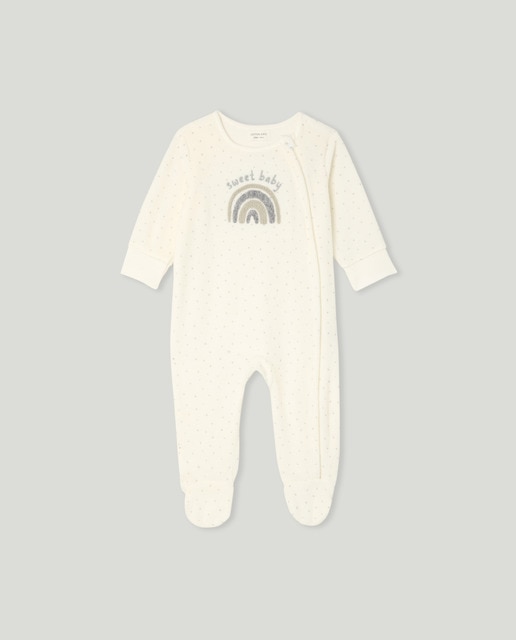Pelele largo velour de bebé niño