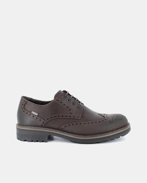 Zapatos de cordones de hombre pala vega en piel con goretex y suela antideslizante