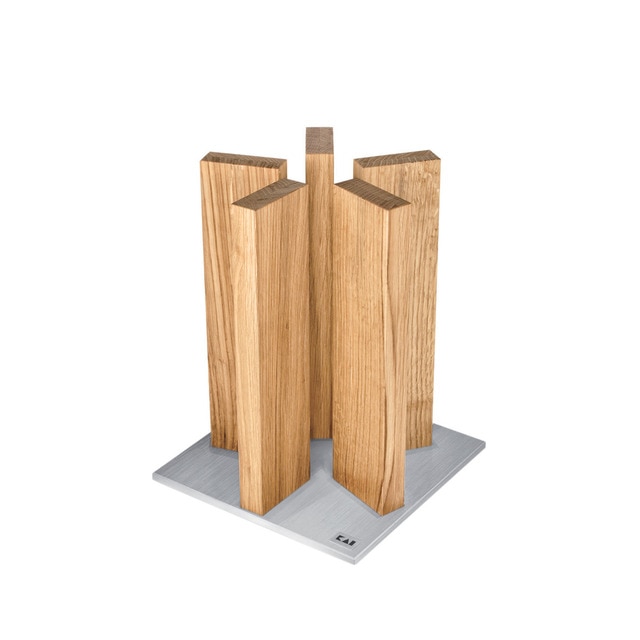 Kai - Taco para cuchillos de madera y acero inoxidable Kai.