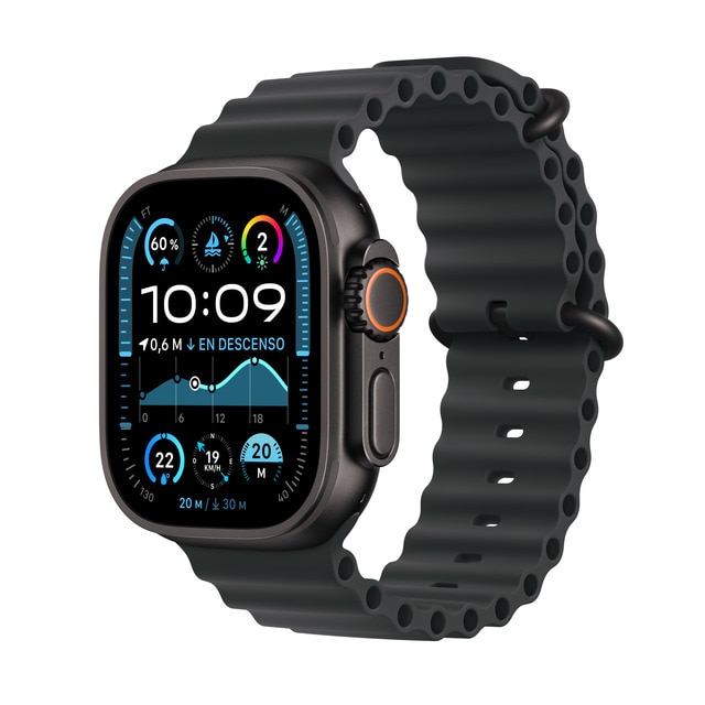 Apple - Apple Watch Ultra 2 GPS + Cellular 49mm Titanio Negro con correa Ocean Negro.