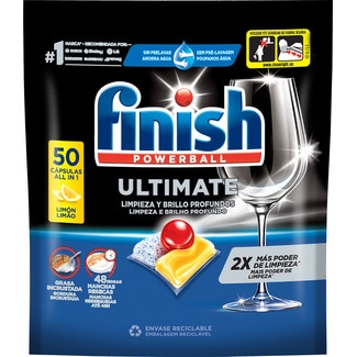 Finish Pastilhas Máquina Loiça Ultimate Limão embalagem 50 unidades