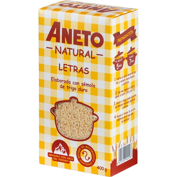 letras envase 400 g