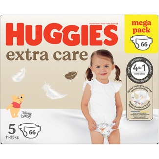 HUGGIES Extra Care Disney hypoallergenic 4 in 1 skin care nappies size 5 (12-17 kg) bag 66 units