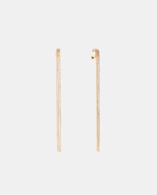 Pendientes largos brillos