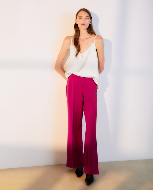 Pantalón de vestir ancho de mujer