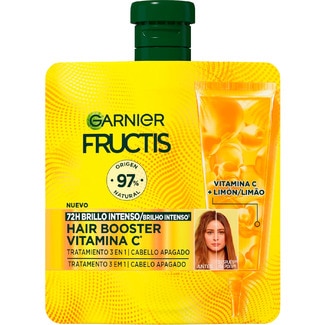FRUCTIS Hair Booster Vitamina C y limón brillo intenso para cabello apagado bolsa 60 ml