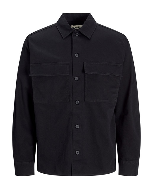 Sobrecamisa relaxed con bolsillos solapados delanteros con cierre mediante abotonadura