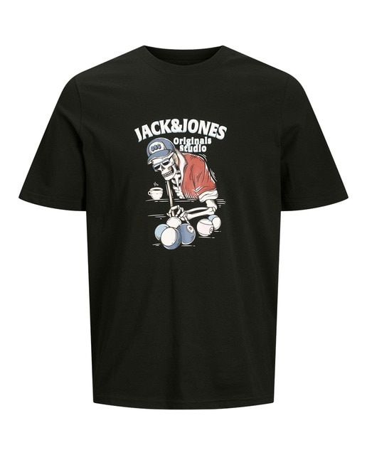 Camiseta con estampado frontal, cuello redondo  manga corta de hombre