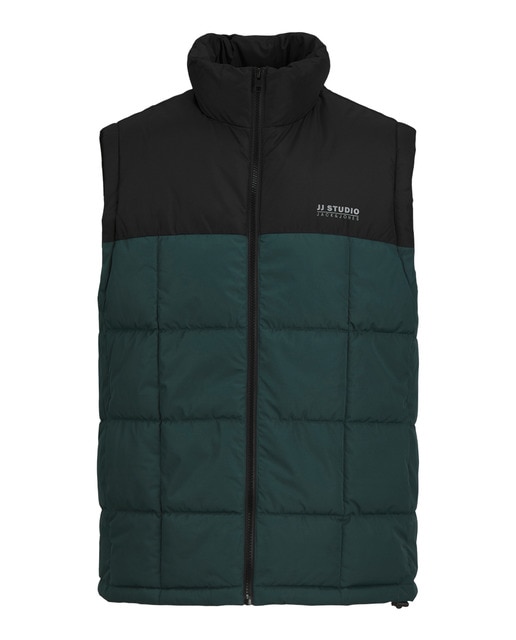 Chaleco acolchado ligero con logo lateral de hombre