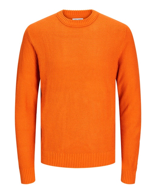 Jersey estructura de cuello redondo de hombre