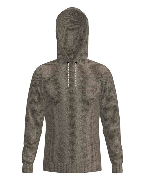 Sudadera de punto con capucha ajustable de hombre