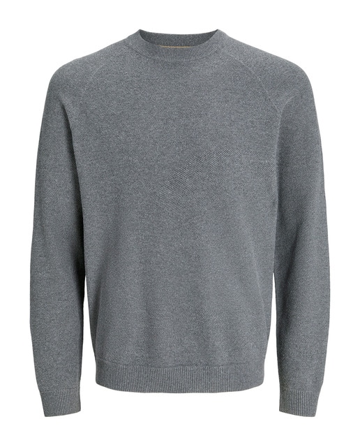 Jersey estructura de cuello redondo de hombre