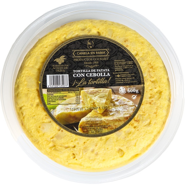 tortilla de patatas con cebolla envase 600 g