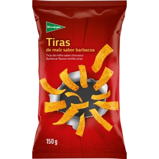 EL CORTE INGLES tiras de maíz sabor barbacoa bolsa 150 g