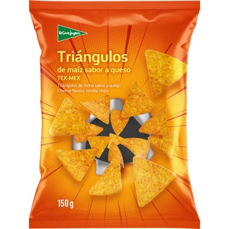 EL CORTE INGLES triangulos de maíz sabor a queso tex mex bolsa 150 g