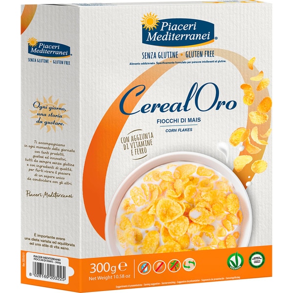 Cereal Oro corn flakes, gluten-free and lactose-free container 300 g