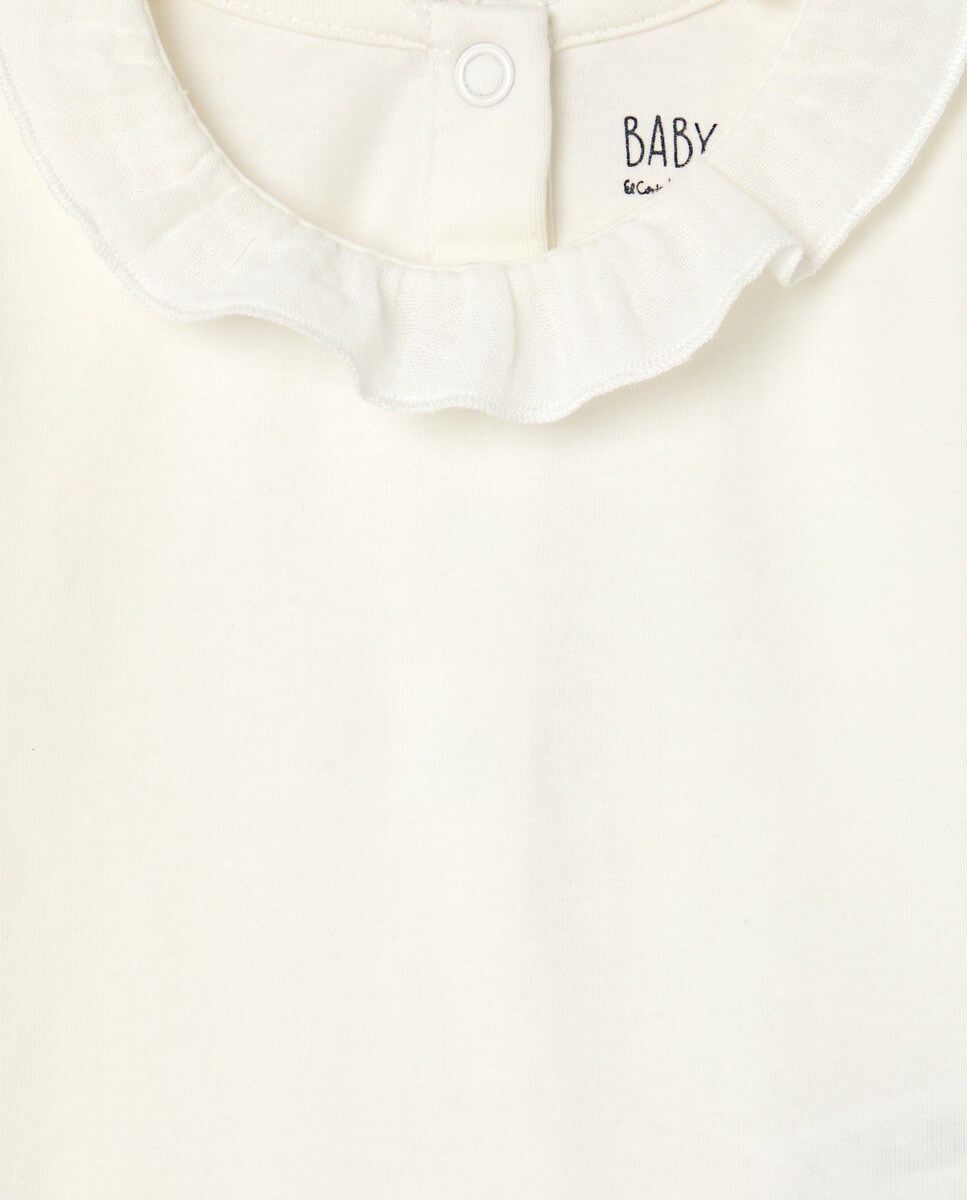 Body de Manga Comprida Baby El Corte Inglés Branco-marfim-3