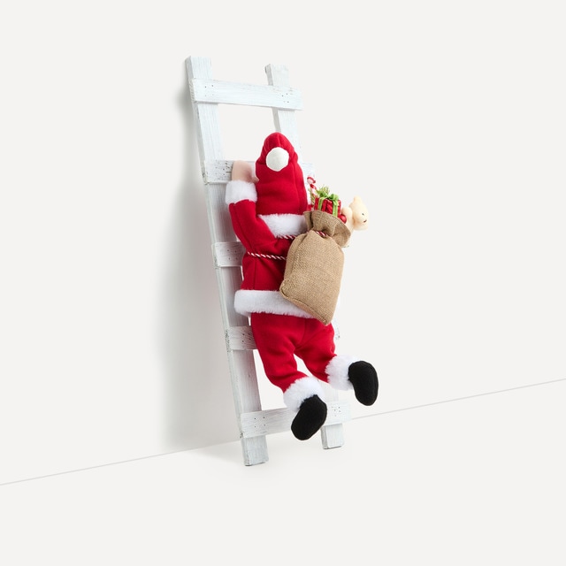 Muñeco Papá Noel escalera con música y movimiento Navidad El Corte Inglés