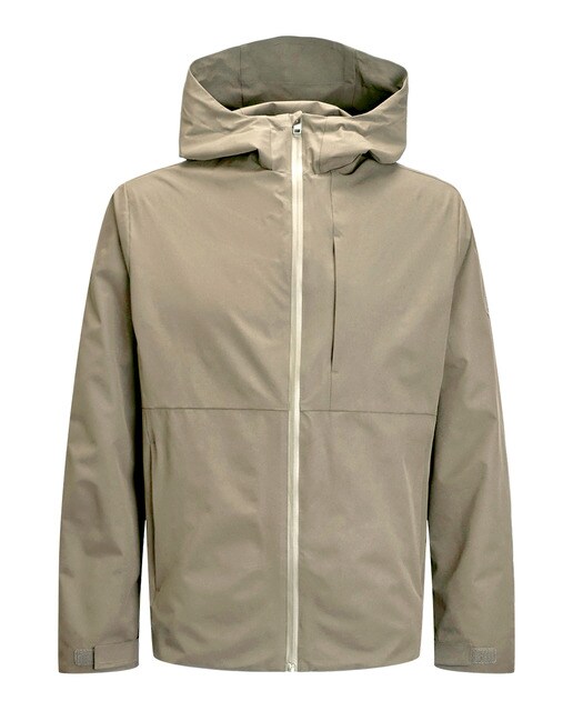 Cazadora técnica con capucha  cierre con cremallera de hombre