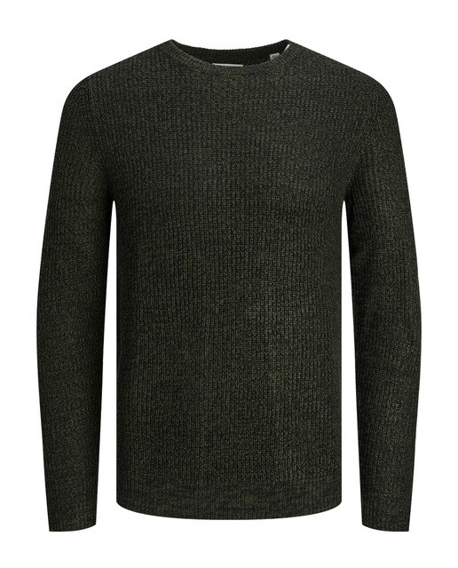 Jersey estructura de cuello redondo de hombre