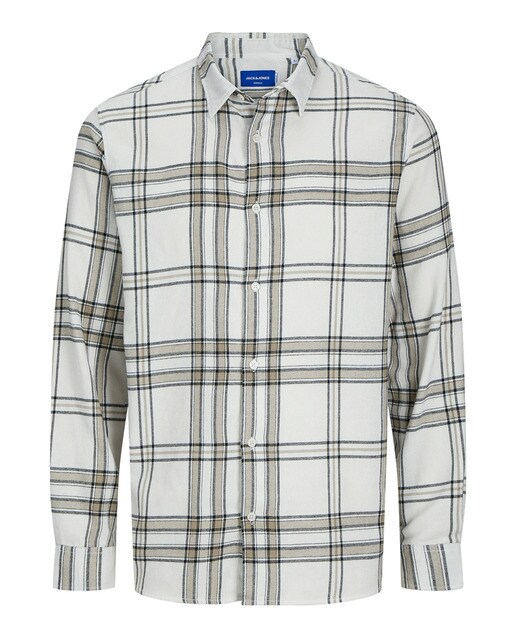 Camisa de cuadros con cierre abotonado de hombre